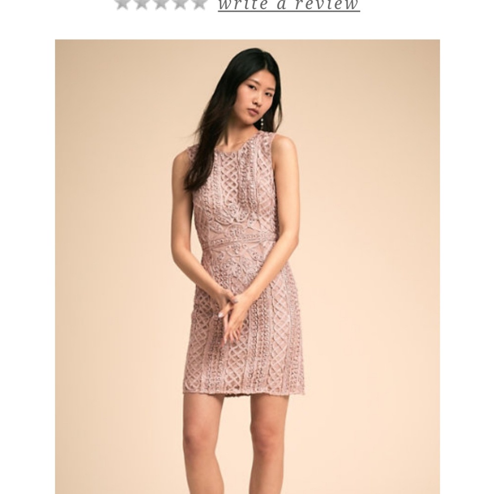 BHLDN quartz dress -rose